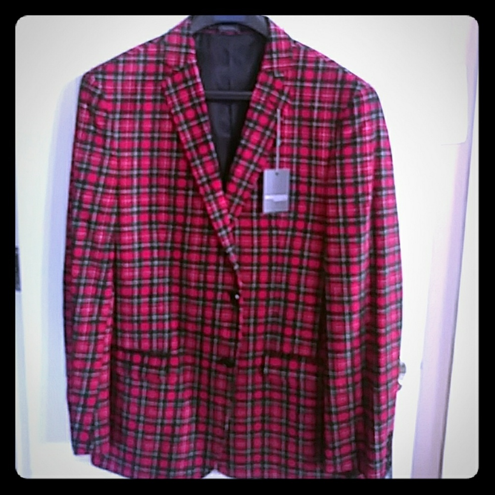 Men's plaid blazer